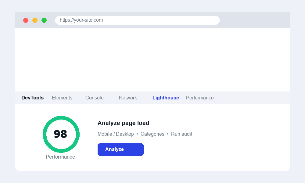 Chrome DevTools Lighthouse